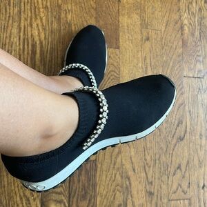 Jimmy Choo’s black Verona sneakers with crystal band 38,5